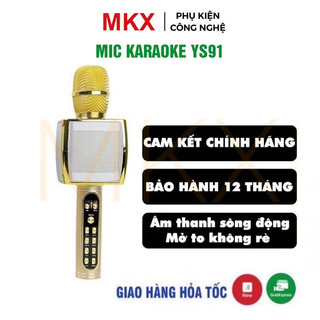 ⚡ FREE SHIP ⚡ MICRO Không Dây Cầm Tay YS-91 Loại 1, Mic karaoke không dây mini hỗ trợ thu âm [BH 12 tháng]