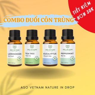 Combo tinh dầu giúp đuổi côn trùng - tinh dầu xông phòng đuổi muỗi, đuổi côn trùng - có kiểm nghiệm coa