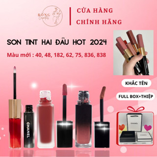   màu mới 2023  Son Kem Cha.nel Lì và Bóng 2 Đầu Le Rouge Duo Ultra Tenue Bống cosmestics 