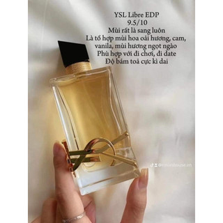 (Chiết 10ml) Nước hoa Y.S.L Libre EDP thơm lâu mùi hương quyến rũ