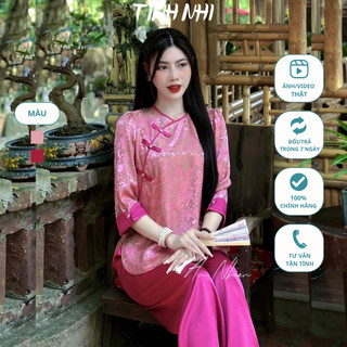 Pháp phục đi chùa chất liệu tằm thái TINH NHI mềm mại sang trọng PP47