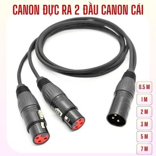 Dây canon đực ra 2 đầu canon cái