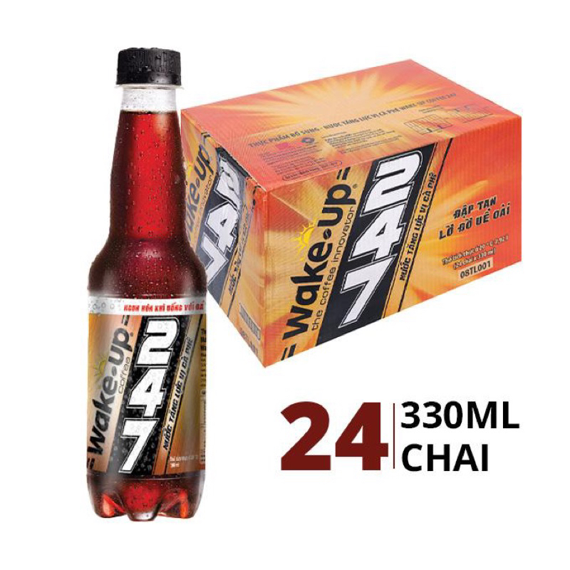 [ Hoả tốc ] thùng 24 chai tăng lực 247 vị cà phê