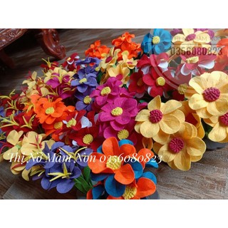 Khóm hoa nỉ đồ dùng mầm non