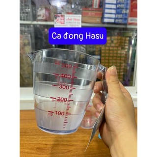 Ca đong nhựa hasu in nổi vạch đỏ
