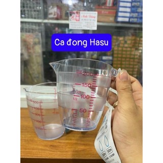 Ca đong nhựa hasu in nổi vạch đỏ