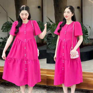 Đầm bầu suông caro baby doll sang chảnh