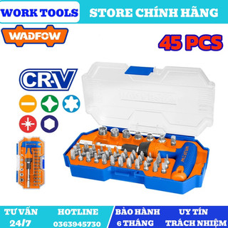 Đồ nghề wadfow bộ 45 chi tiết bắt vít và tay vặn chữ t wss8b45