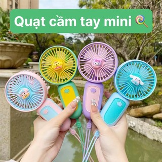 Quạt cầm tay - quat mini tặng dây sạc USB điện thoại