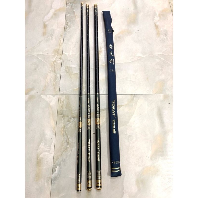 cần câu tay hãng toray cần dài 8m1 tải cá 1 đến 15kg tặng 1 ngọn phụ