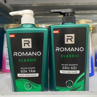 Combo tắm và gội Romano Classic 650g