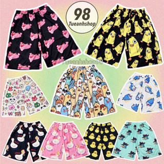 Quần Đùi Mùa Hè Cute - Quần Short Lững Cartoon Nam Nữ Hoạt hình - Quần đùi thun cotton mặc nhà thể thao unisex mặc nhóm