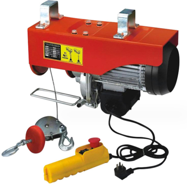 Tời điện 220v - 500kg, Máy tời treo PA500 cáp dài 30 mét 2 móc lõi đồng