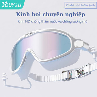 Kính bơi tráng gương HD gọng lớn, kính bơi kính lặn chuyên nghiệp nửa mặt cho nam nữ chống nước chống mờ hơi sương K15