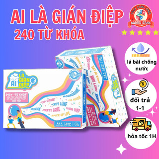 AI LÀ GIÁN DIỆP thẻ bài boardgame 240 từ khoá cùng truy lùng gián diệp hấp dẫn cho hội nhóm 6 & 9 người chơi