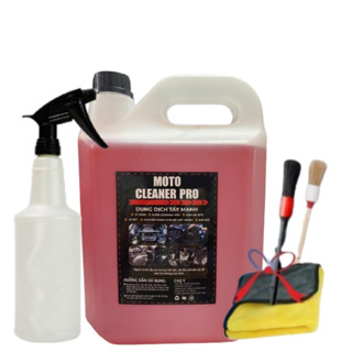 [PRO]Dung Dịch rửa Rửa Đầu bò, Khoang Máy, Gầm Máy MOTO CLEANER PRO Can 5 Lít,rửa đất đỏ,rửa cổ pô , ố vàng , rỉ sét.