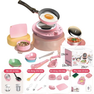 Đồ Chơi Nấu Ăn Thật Trọn Bộ Cho Bé, Đồ Chơi Nhà Bếp mini Nấu Ăn Thật