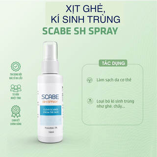[CHÍNH HÃNG] Xịt Scabe loại bỏ ghẻ, ghẻ nước, ghẻ sinh dục, kí sinh trùng trên da người