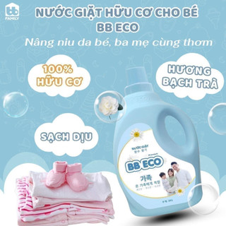 Nước Giặt Hữu Cơ Cho Bé, 100% Chiết Xuất Từ Thiên Nhiên BB ECO 3000ml, An Toàn, Dịu Nhẹ Cho Làn Da Bé