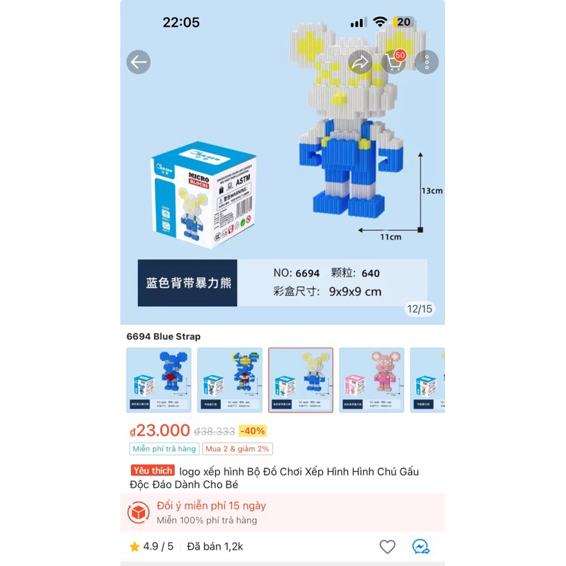 pass lắp ráp mô hình lego gấu bearbrick new 100%