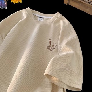 Áo thun nam nữ from rộng HUNNY - APT Unisex - Áo phông form rộng tay lỡ chất liệu cotton dệt tổ ong thoáng mát