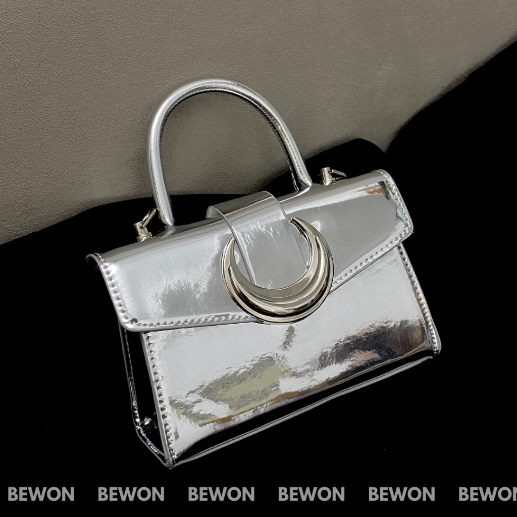 Túi nữ đeo chéo Bewon hình mặt trăng Túi bạc đeo chéo Dây kim loại Túi xách nữ Túi xách taobao T012