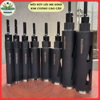 Mũi khoan rút lõi đen cao cấp, mũi khoan khoét lỗ tròn me kim cương cứng, mũi khoan tường bê tông