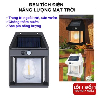 Đèn năng lượng mặt trời - bóng đèn treo tường năng lượng mặt trời cảm biến hồng ngoại chiếu sáng thông minh