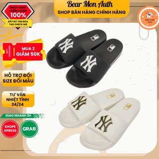 Dép MLB Mound New York Yankees 3Alpad323 màu trắng và đen