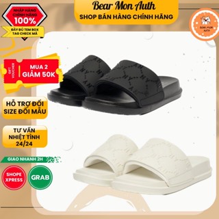 Dép MLB Chunky Mound Dia Monogram New York Yankees 3Alpac123 Màu Trắng Và Đen