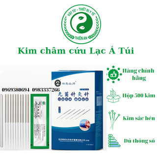 Kim châm cứu lạc á vô trùng dạng túi - hộp 500 kim- thông số 0.22x25