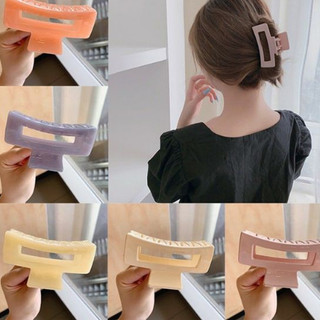 Kẹp tóc càng cua nhựa hình chữ nhật thiết kế thanh lịch cho nữ, kẹp tóc hàn quốc