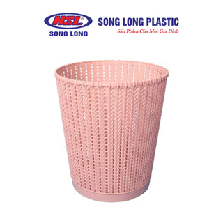 Sọt Nhựa Giả Mây Song Long Plastic To Đựng Quần Áo, Sọt Đựng Rác, Đựng Đồ Tiện Lợi, Đẹp Mắt