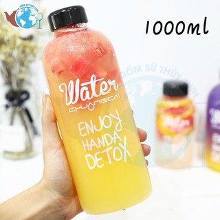 Chai thủy tinh đựng nước DETOX PONGDANG 600ml