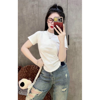 Áo thun babytee chất cotton khô 3158 form vừa trơn