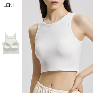 Áo Croptop nữ sát nách LENI có mút ngực kháng khuẩn chất liệu tăm cotton