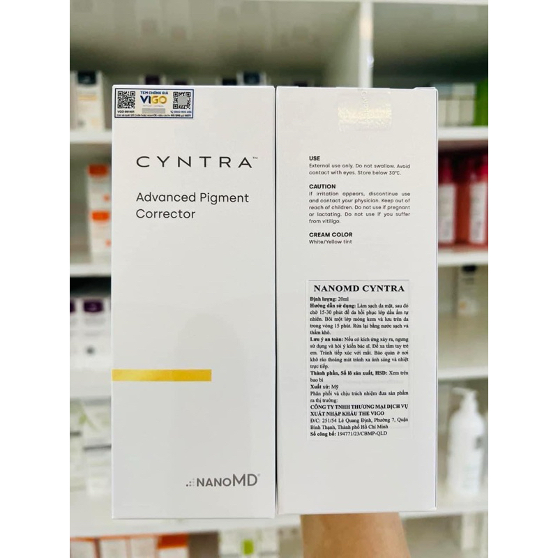 [HÀNG CÔNG TY] DATE 10.25 KEM LÀM SÁNG DA, HỖ TRỢ MỜ NÁM NANOMD CYNTRA ADVANCED PIGMENT CORRECTOR