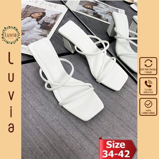 Dép nữ cao gót thời trang đẹp xỏ ngón 7p Luvia 06CG