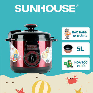 Nồi áp suất điện đa năng 5L SUNHOUSE SHD1552 - Bảo hành 12 tháng