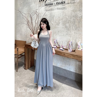 Đầm Cổ Yếm Dáng Dài Siêu Sang