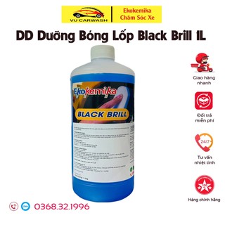Nước Dưỡng và Làm Đen Bóng Lốp Ô tô - Xe Máy Ekokemika Black Brill -1L