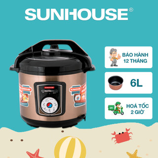 Nồi áp suất điện đa năng 6L SUNHOUSE SHD1756 - Bảo hành 12 tháng