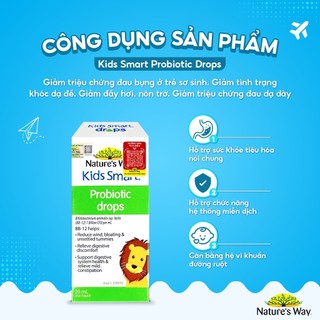 Men vi sinh Nature's Way Kids Smart Probiotic Drop Úc - 20ml