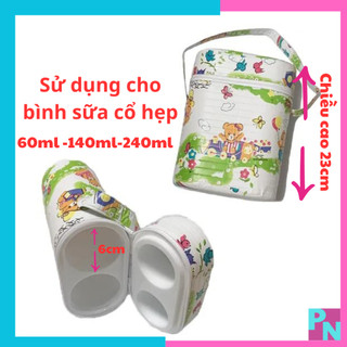 Bình ủ sữa đôi Pipi bình ủ sử dụng cho bình sữa cổ hẹp 140ml 240ml 250ml Jumi Pigeon Wesser Kichi