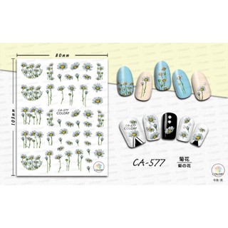 Sticker & Decal dán móng tay hình hoa ,lá, sticker nail 1