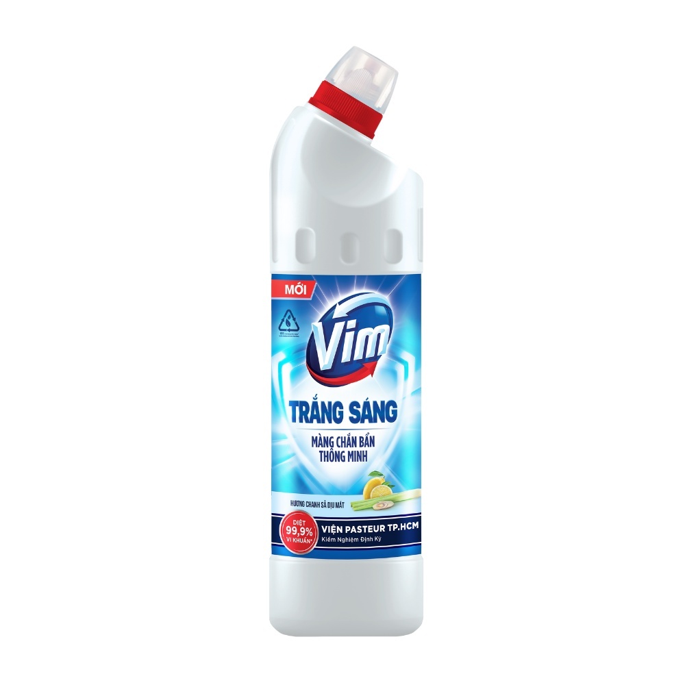 Nước Tẩy Bồn Cầu Vim Trắng Diệt Khuẩn Chanh Sả | Oải Hương - Chai 870ML
