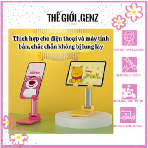 Giá Đỡ Điện Thoại Disney T9 Siêu Dễ Thương Độ Bền Cao, Gấu Dâu, Pooh, Alien GENZ SHOP)