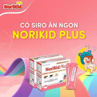 Hộp 20 Ống Siro Ăn Ngon Norikid Plus Giúp Bé Giảm Tình Trạng Biếng Ăn Khó Tiêu Táo Bón Suy Dinh Dưỡng