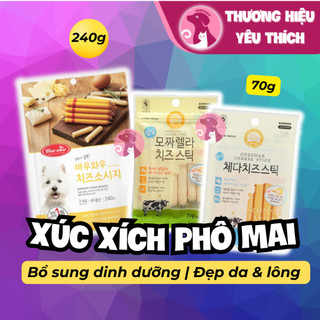 Xúc xích BOW BOW dành cho thú cưng, cún, chó cưng (Vị Phô Mai) NK Hàn Quốc