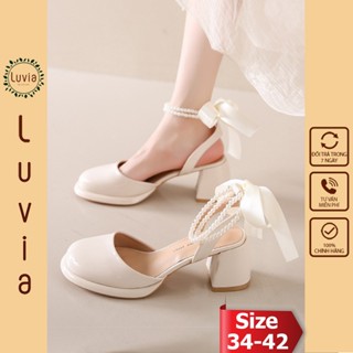Giày cao gót 7 phân đế đúp tặng kèm quai da Luvia 83CG